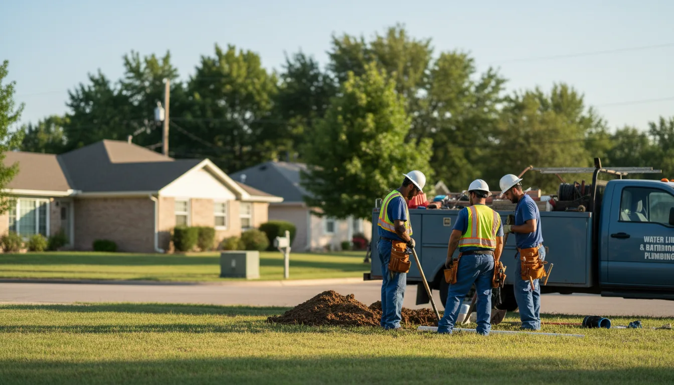 Residential water line and bathroom plumbing service in Hastings, PA